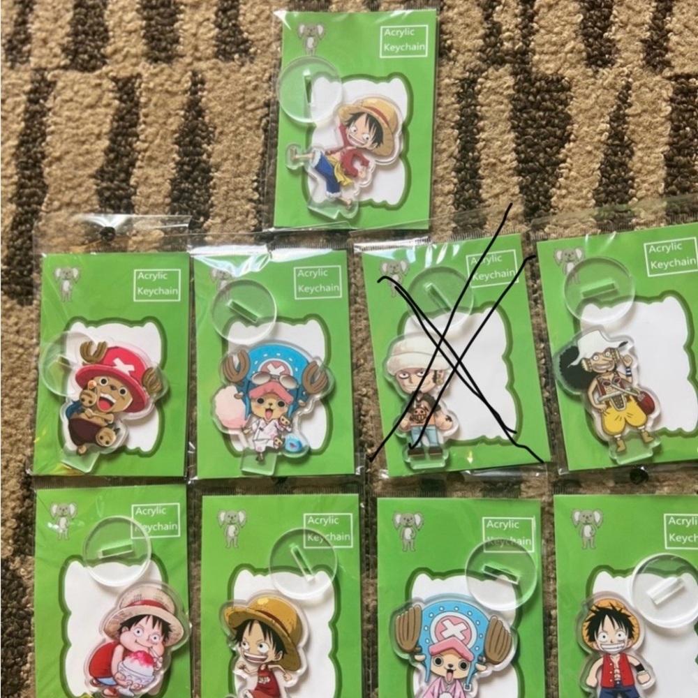 Anime ONE PIECE Acrylic Mini Stand 8 pcs